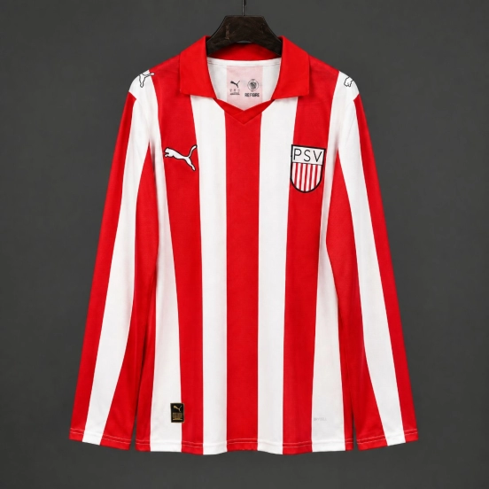 26/27 PSV Eindhoven Coen Dillen Special Edition Long Sleeve Red Stripes Jersey