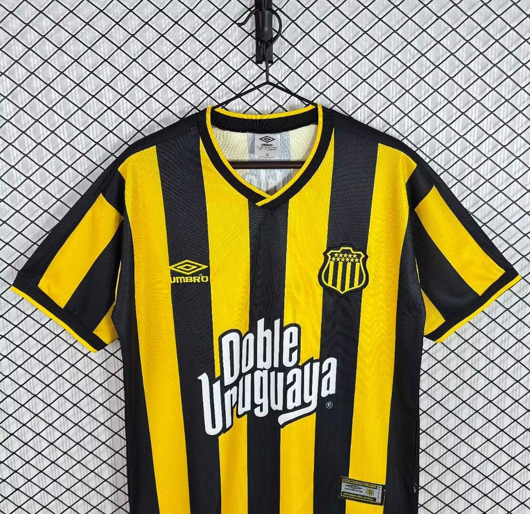 Retro 2002 Penarol Home Yellow Black Stripes Jersey